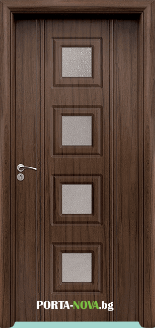 Интериорна HDF врата с код 021, цвят Орех