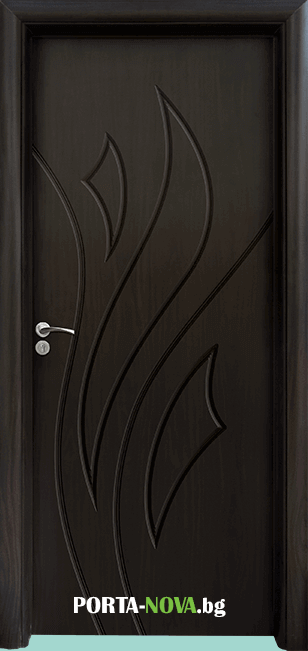 Интериорна HDF врата с код 033-P, цвят Венге