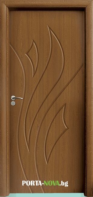 Интериорна HDF врата с код 033-P, цвят Златен дъб