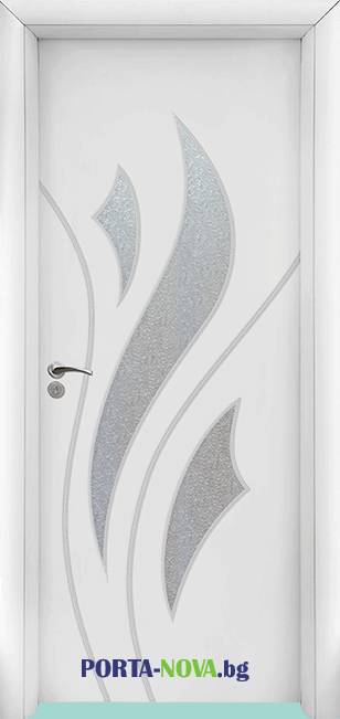 Интериорна HDF врата с код 033, цвят Бяла