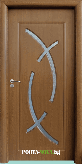Интериорна HDF врата с код 056, цвят Златен дъб