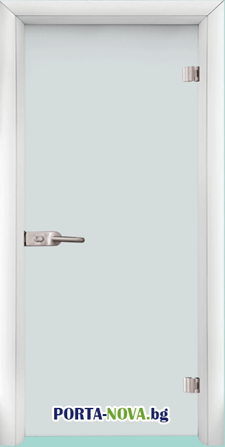Стъклена интериорна врата, Matt G 11, каса цвят Бяла
