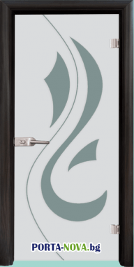 Стъклена интериорна врата, Sand G 14-10, цвят каса Венге