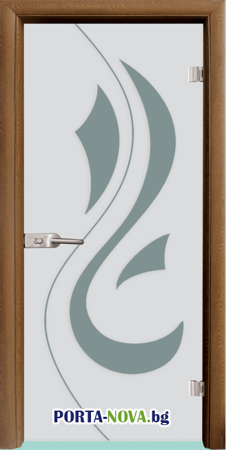 Стъклена интериорна врата, Sand G 14-10, цвят каса Златен дъб
