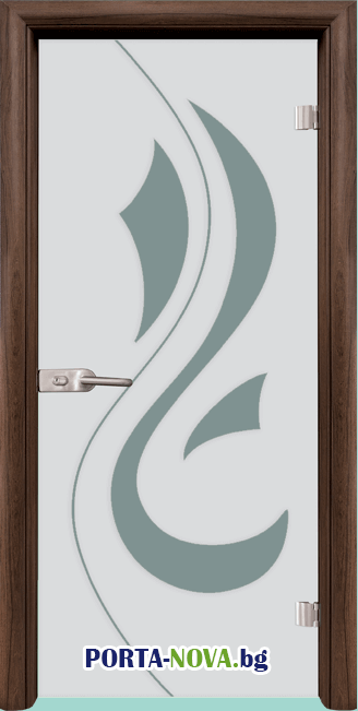 Стъклена интериорна врата, Sand G 14-10, цвят каса Орех