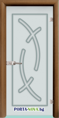 Стъклена интериорна врата, Sand G 14-09, цвят каса Златен дъб