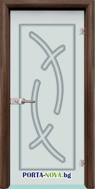 Стъклена интериорна врата, Sand G 14-09, цвят каса Орех
