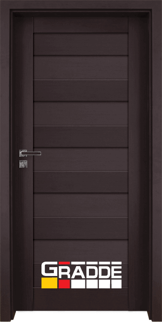 Интериорна врата Gradde серия Aaven Full, цвят Орех рибейра