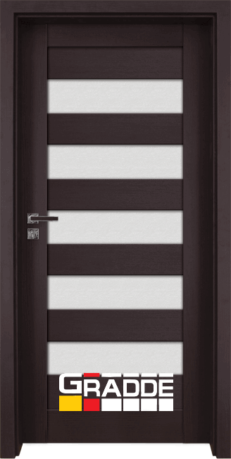 Интериорна врата Gradde серия Aaven Glass, цвят Орех Рибейра