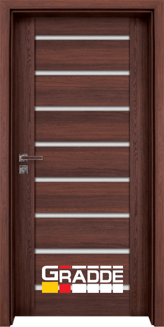 интериорна врата Gradde серия Axel Glass, цвят Шведски дъб
