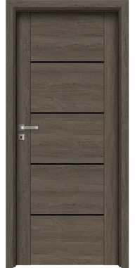 Интериорна врата Invado Aristo модел 5 Black Lacobel Ashy Oak