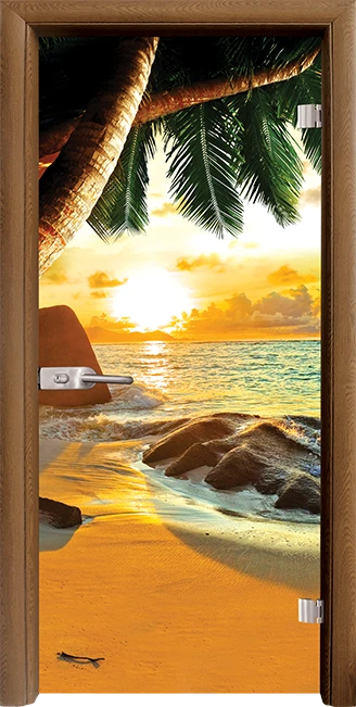 Стъклена Врата Standart Print G 13-14 Златен Дъб