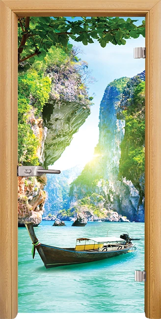 Стъклена Врата Standart Print G 13-15 Светъл Дъб