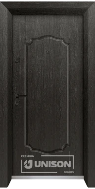Входна врата Унисон Оптима модел 4501p - цвят Черна мура