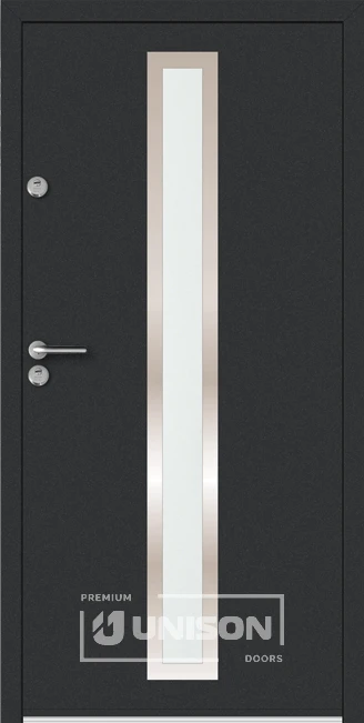 Входна врата Унисон Термо +, модел Стило, цвят Графит